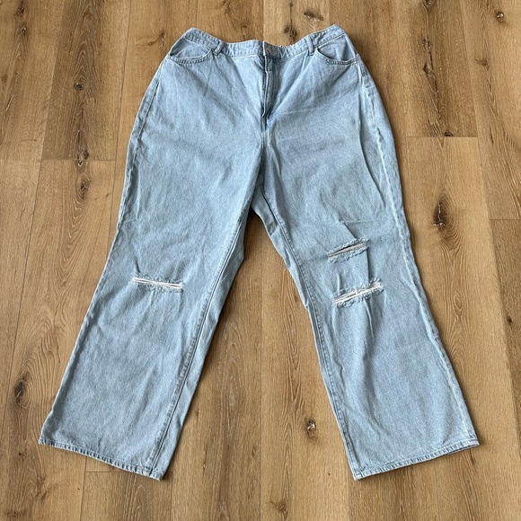 H&M Denim - H&M ultra high waist curvy fit wide jeans 18